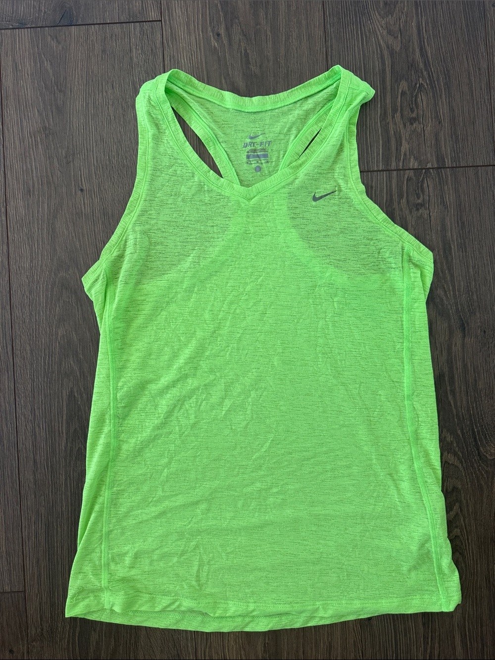 Nike Women’s Bright Lime Green Highlight Yellow Miler Racerback Tank Top M